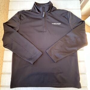 Head Brand Men’s Performance 1/4 Zip Pullover Black Size Large‎